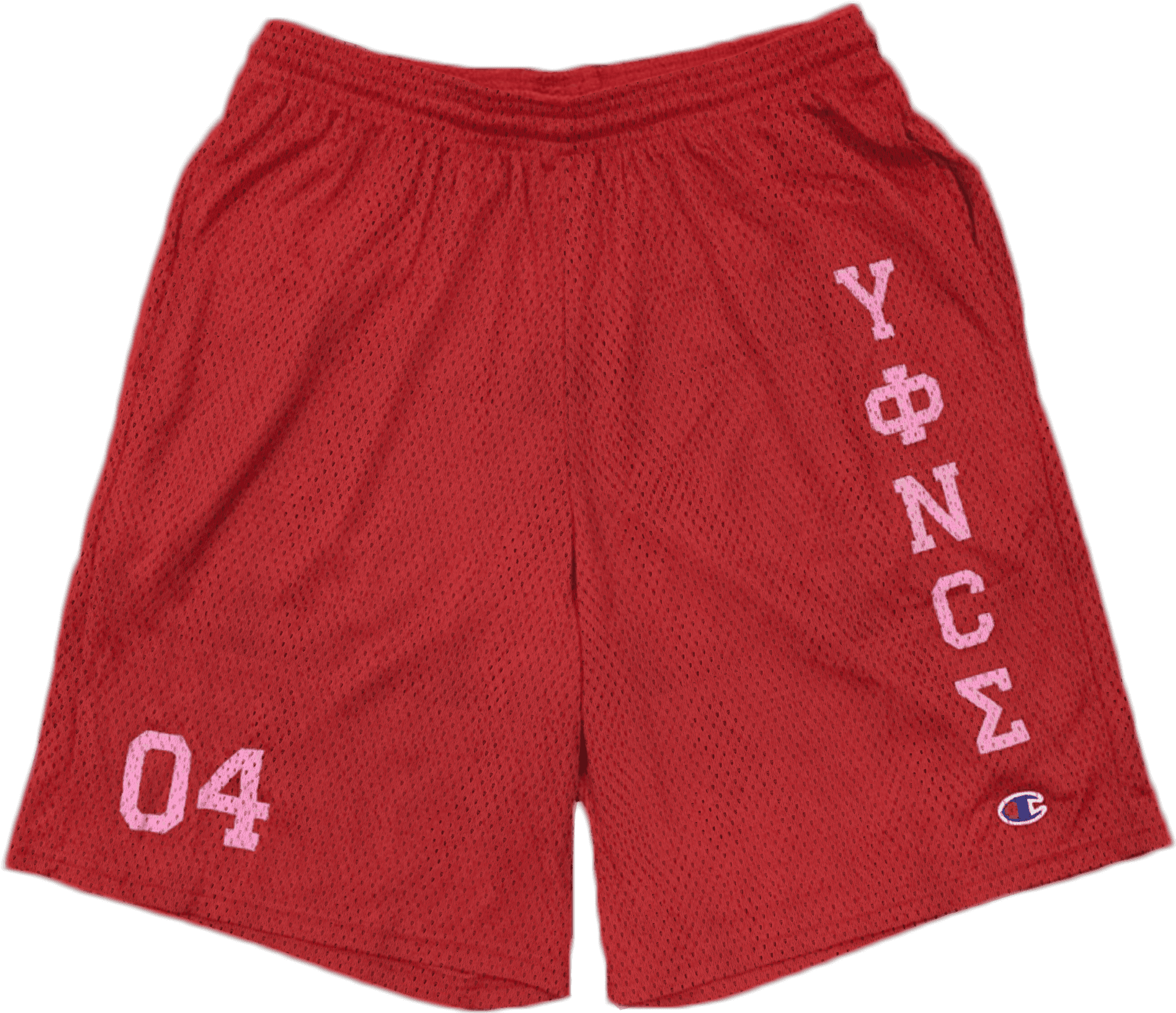 Red Mesh Basketball Shorts04 PNG image