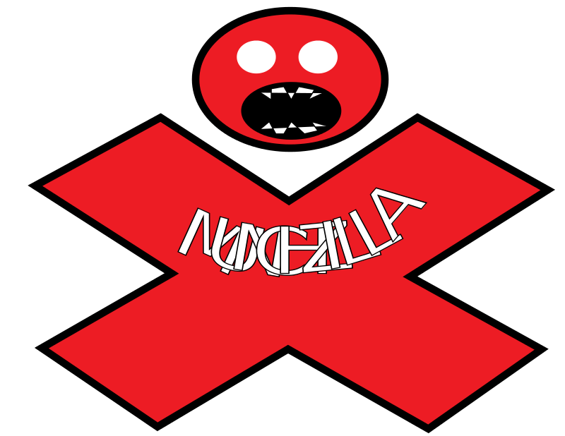 Red Monster Cross Graphic PNG image