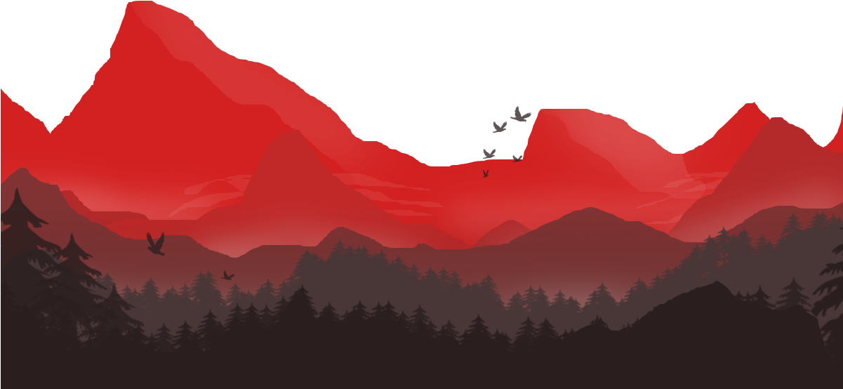 Red Mountain Silhouette Sunset PNG image