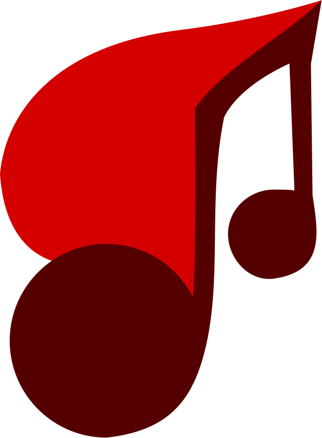 Red Musical Note Graphic PNG image
