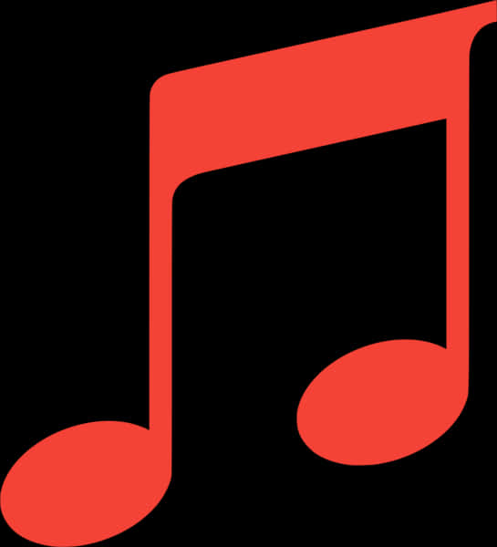 Red Musical Note Graphic PNG image