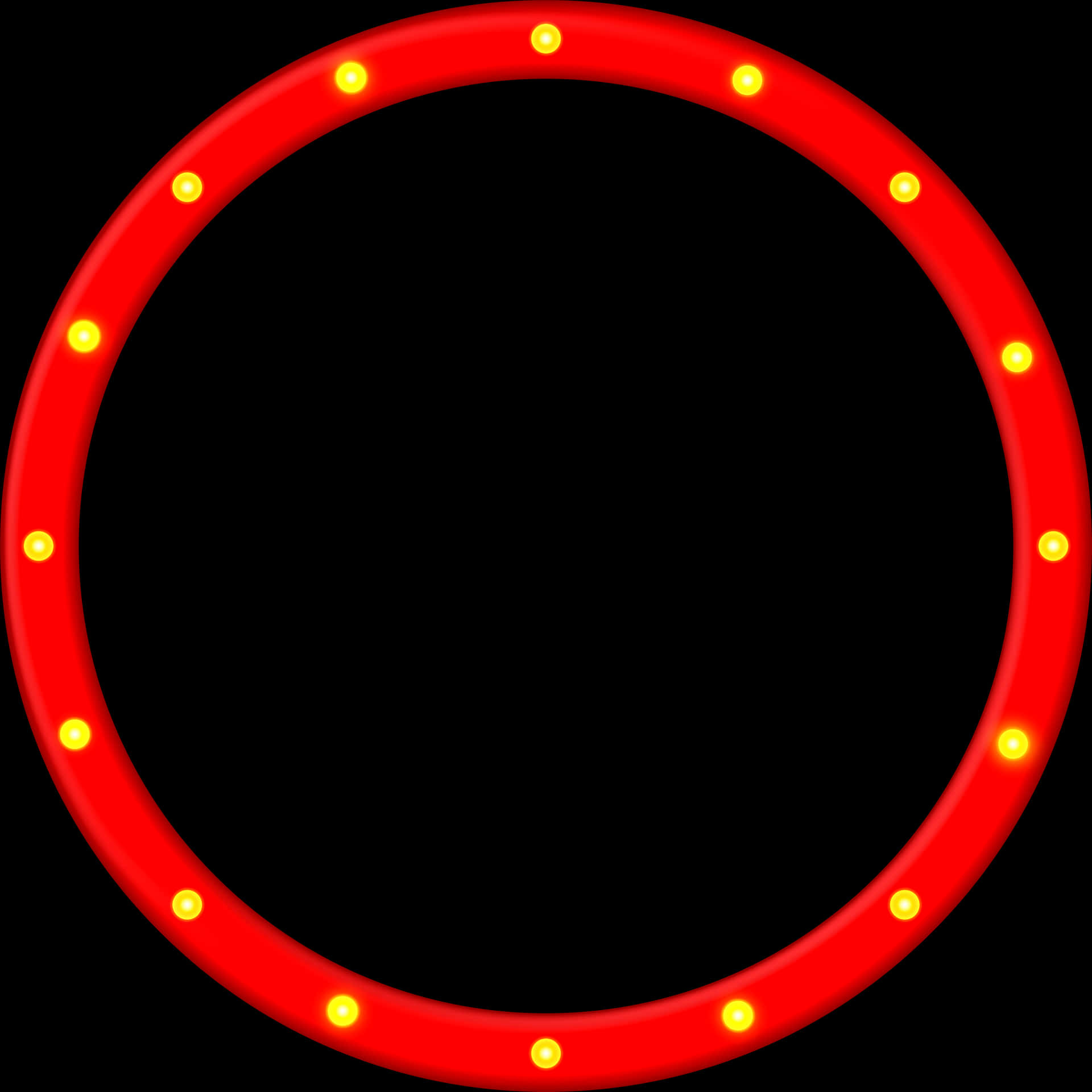 Red Neon Circle Lights PNG image
