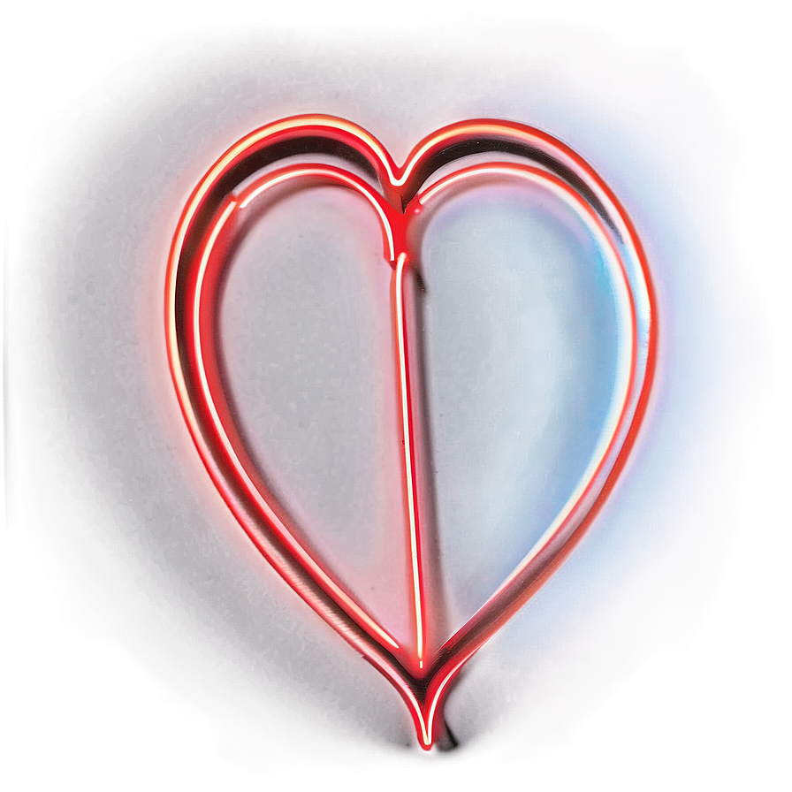 Red Neon Heart Png 24 PNG image