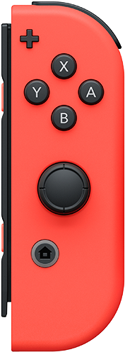 Red Nintendo Switch Joy Con Controller PNG image