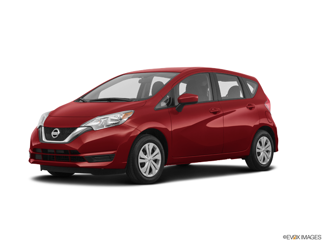 Red Nissan Versa Side View PNG image