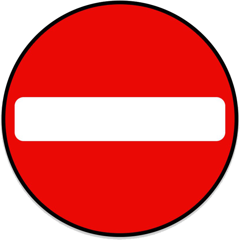 Red No Entry Sign PNG image
