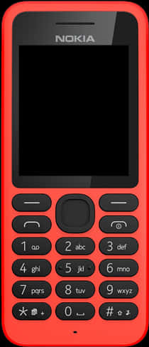 Red Nokia Feature Phone PNG image