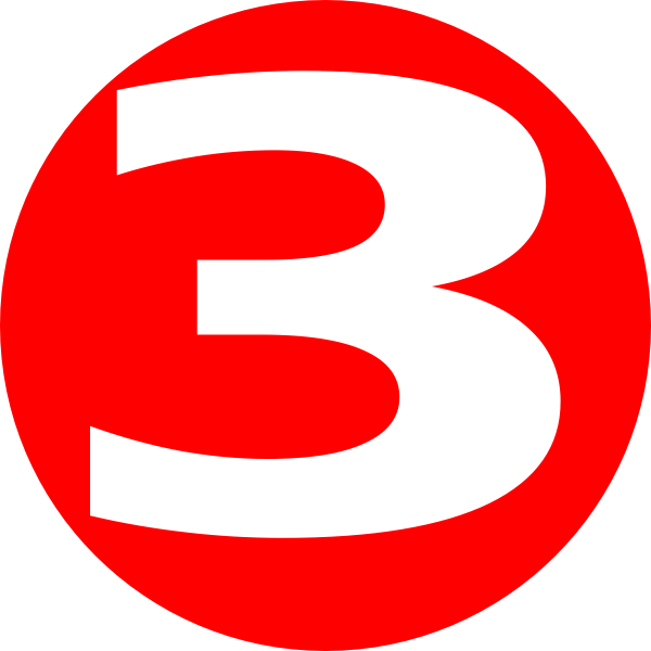 Red Number3 Icon PNG image