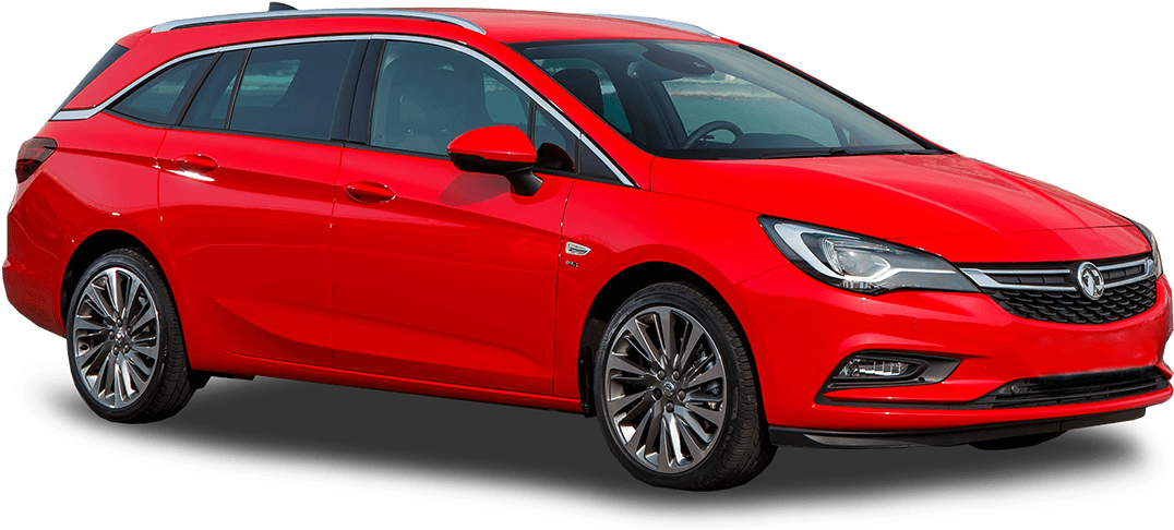Red Opel Astra Sports Tourer Profile View PNG image