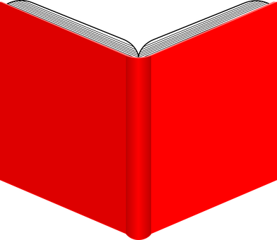 Red Open Book Vector PNG image