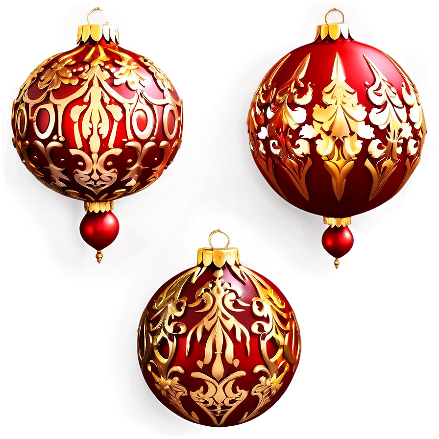 Red Ornament Collection Png 06212024 PNG image