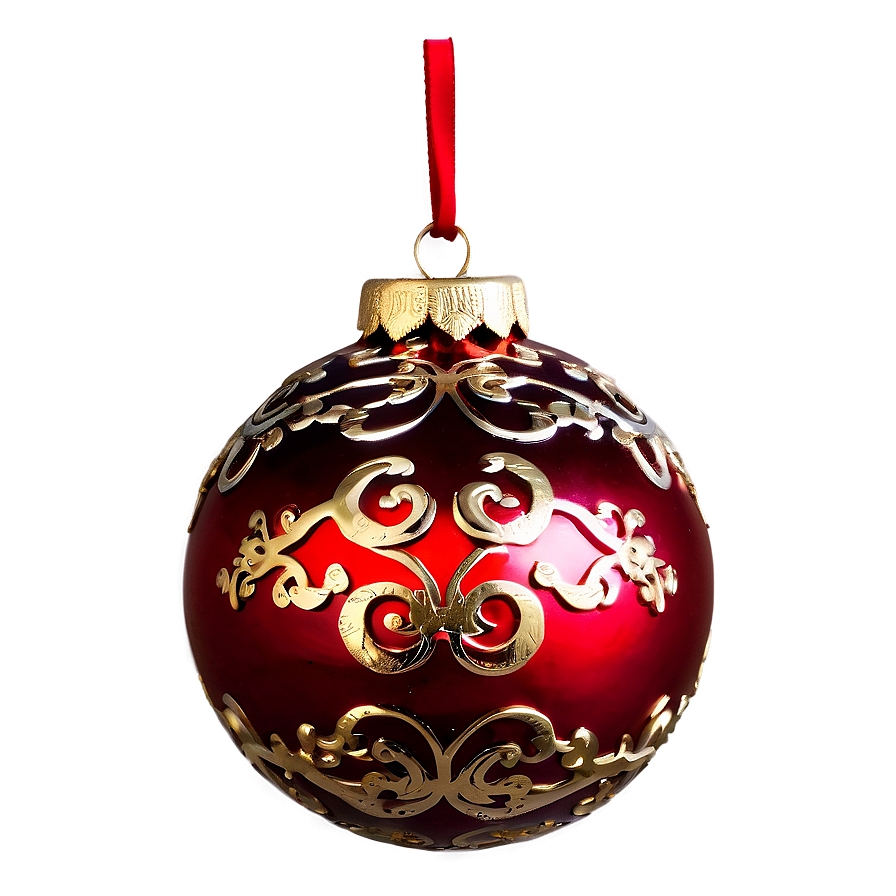 Red Ornament Collection Png 43 PNG image