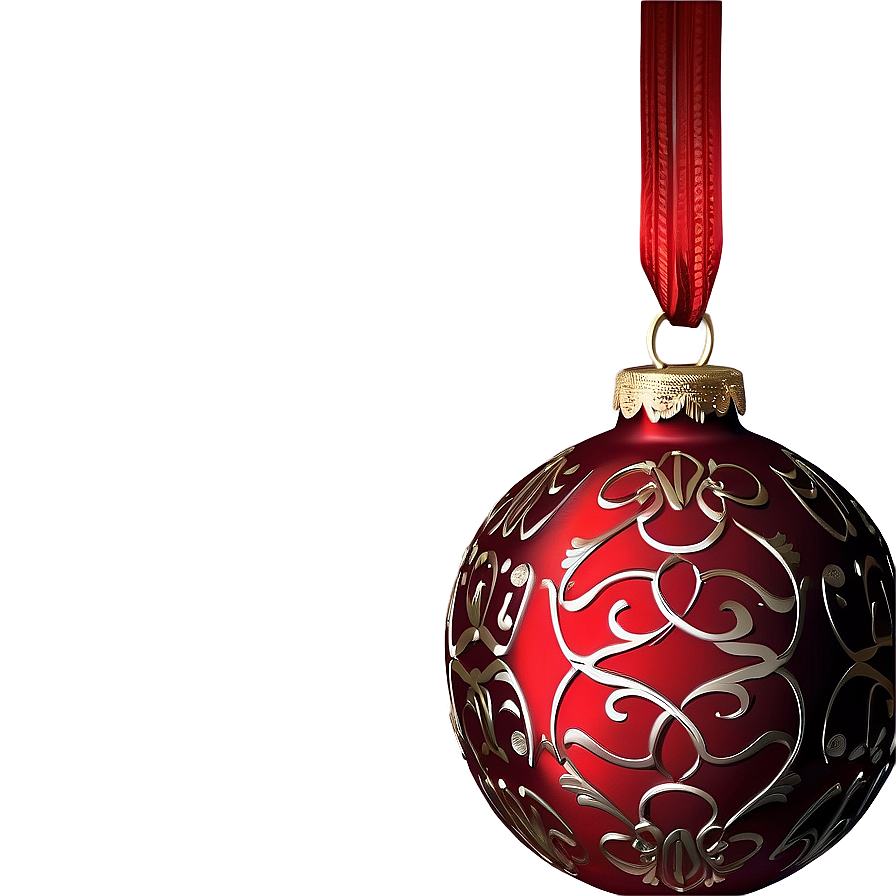 Red Ornament Decoration Png 25 PNG image