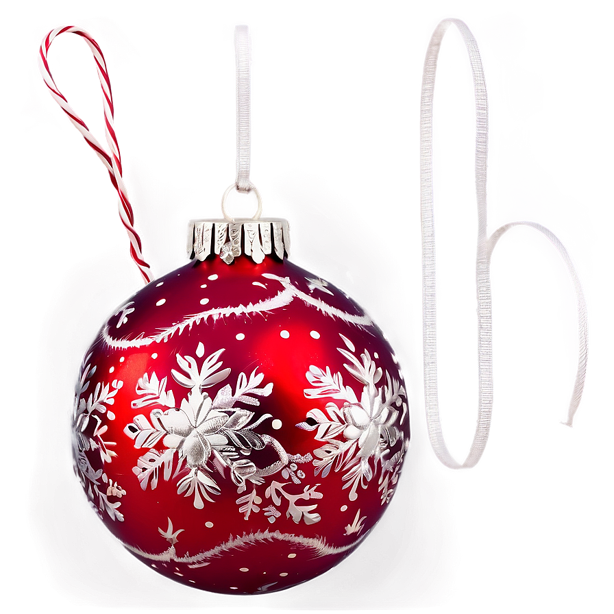 Red Ornament Set Png Poi36 PNG image