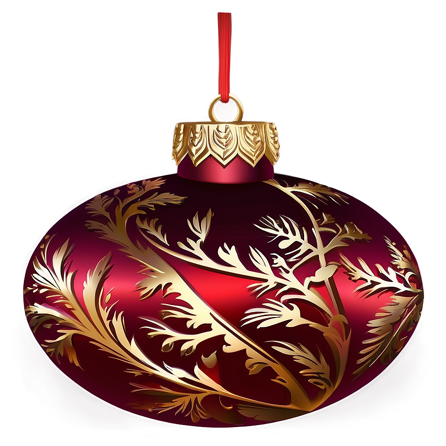 Red Ornament Silhouette Png Guh79 PNG image