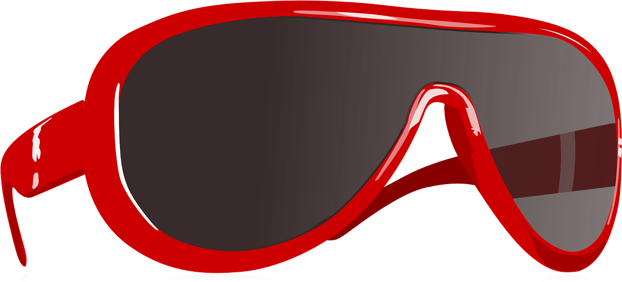Red Oversized Sunglasses PNG image