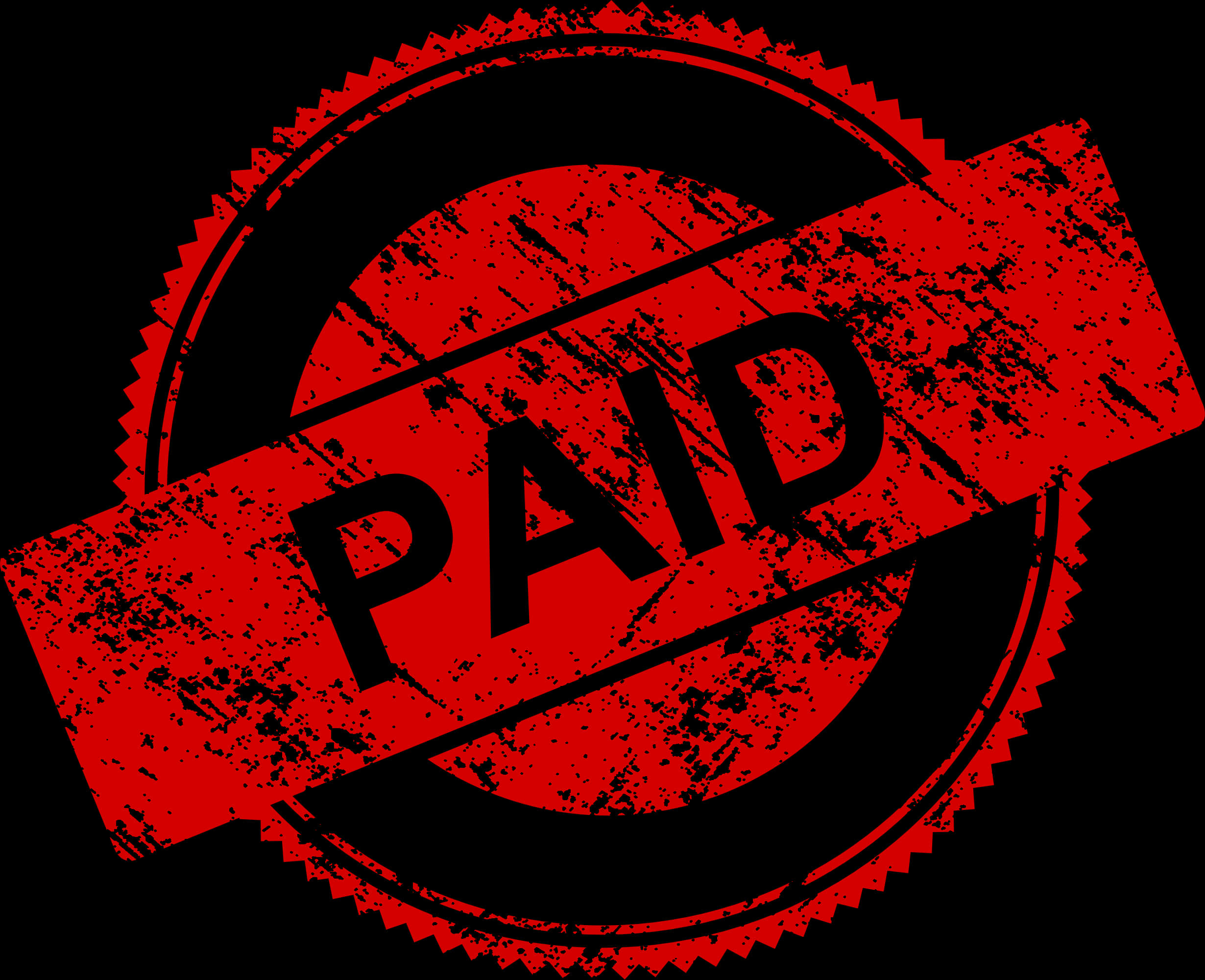Red Paid Stamp Graphic PNG image