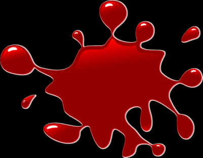 Red Paint Splash Graphic PNG image