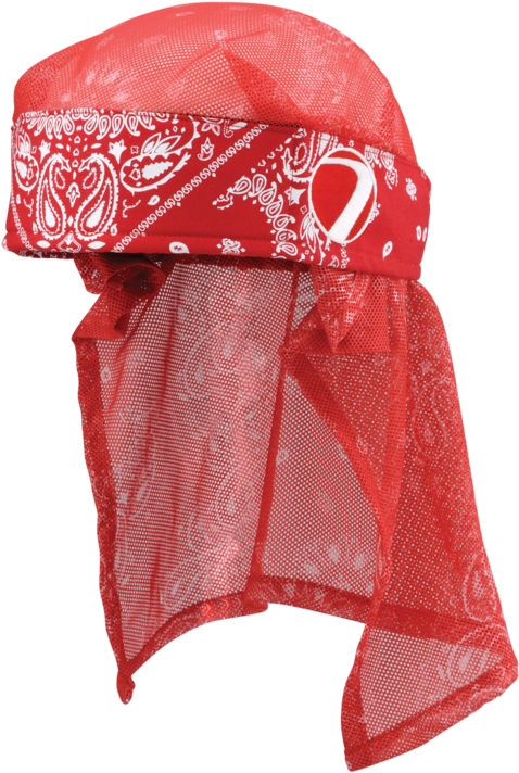 Red Paisley Bandana Headwear PNG image