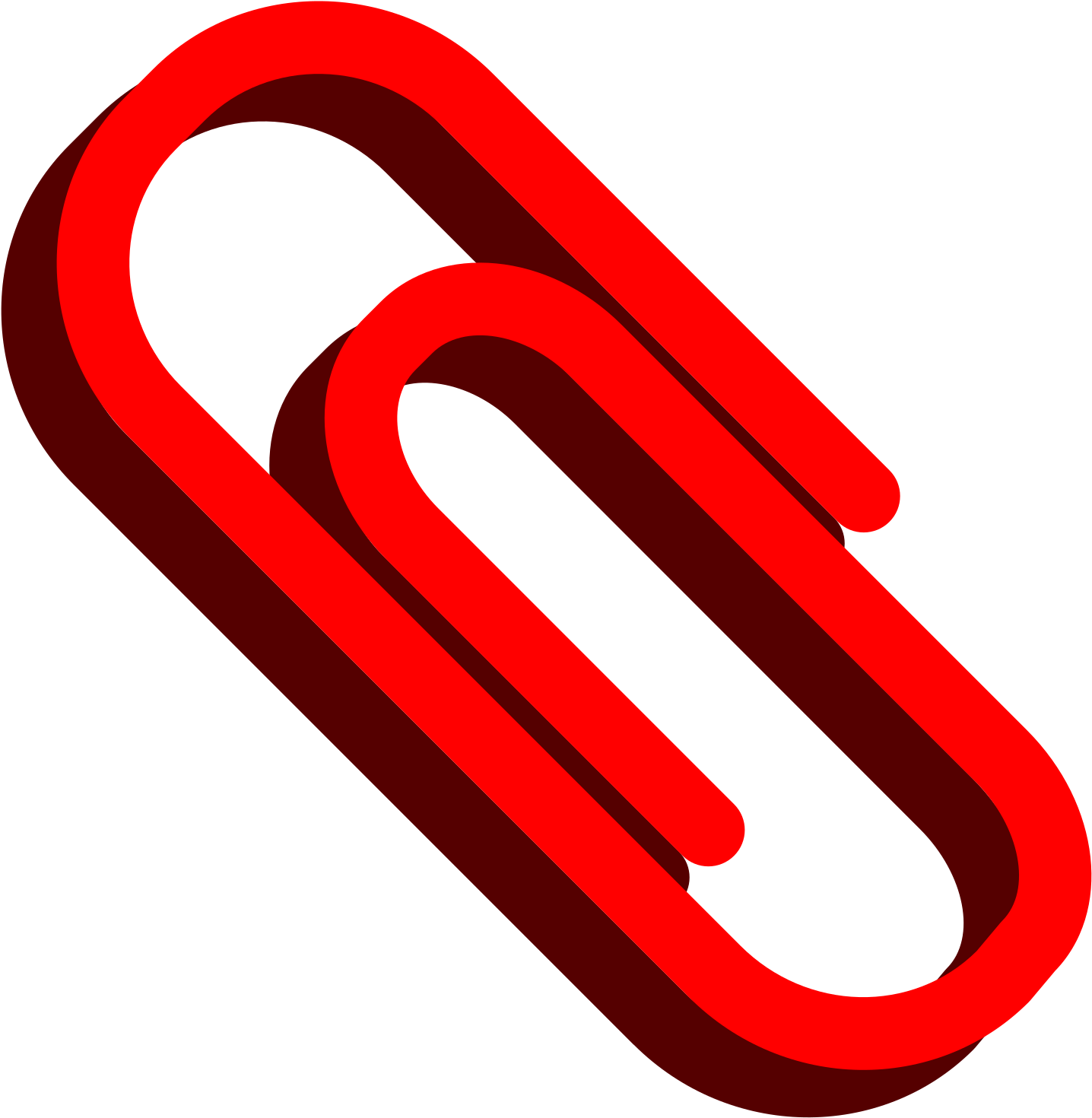 Red Paper Clip Graphic PNG image