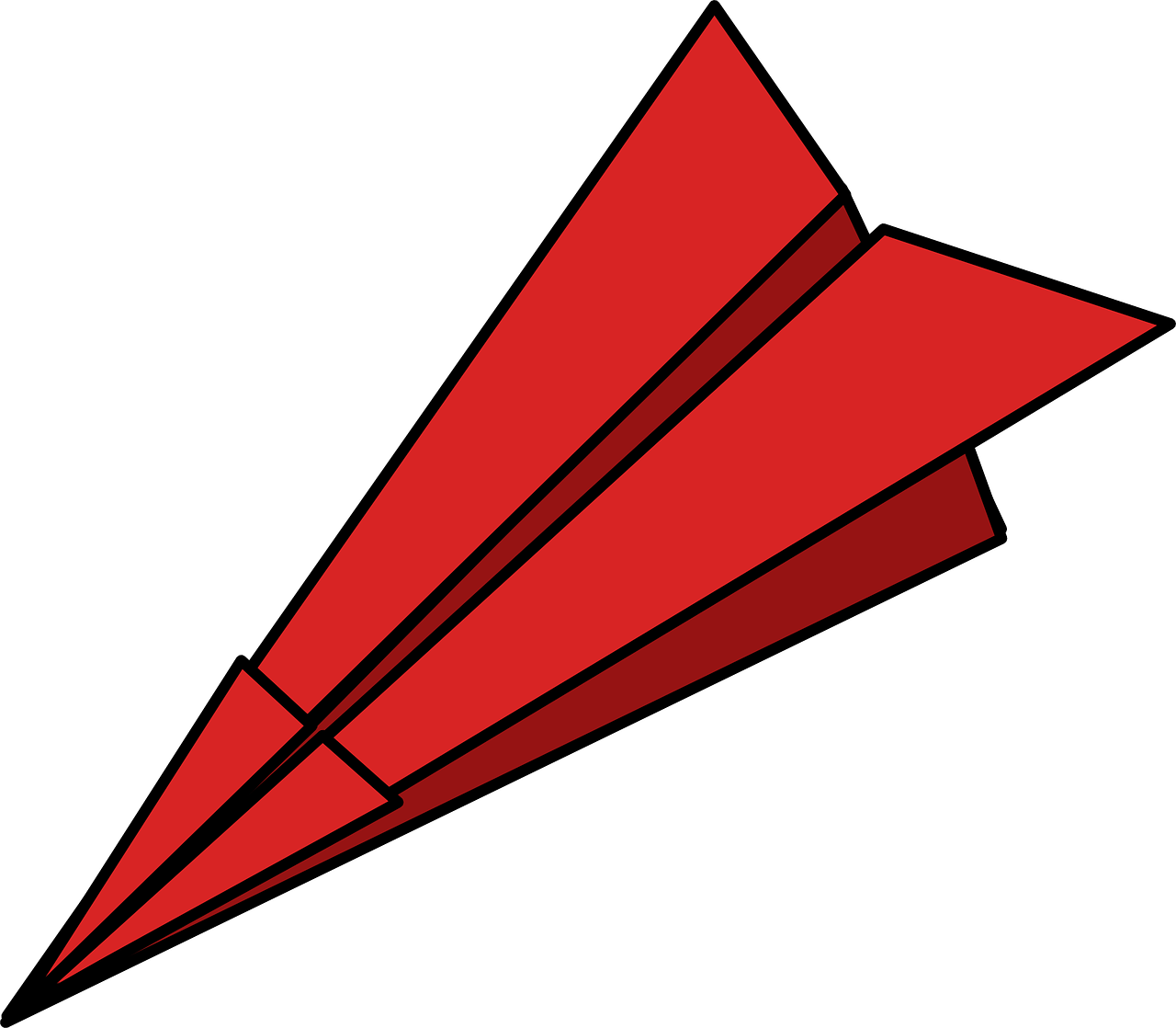 Red Paper Plane Illustration.png PNG image