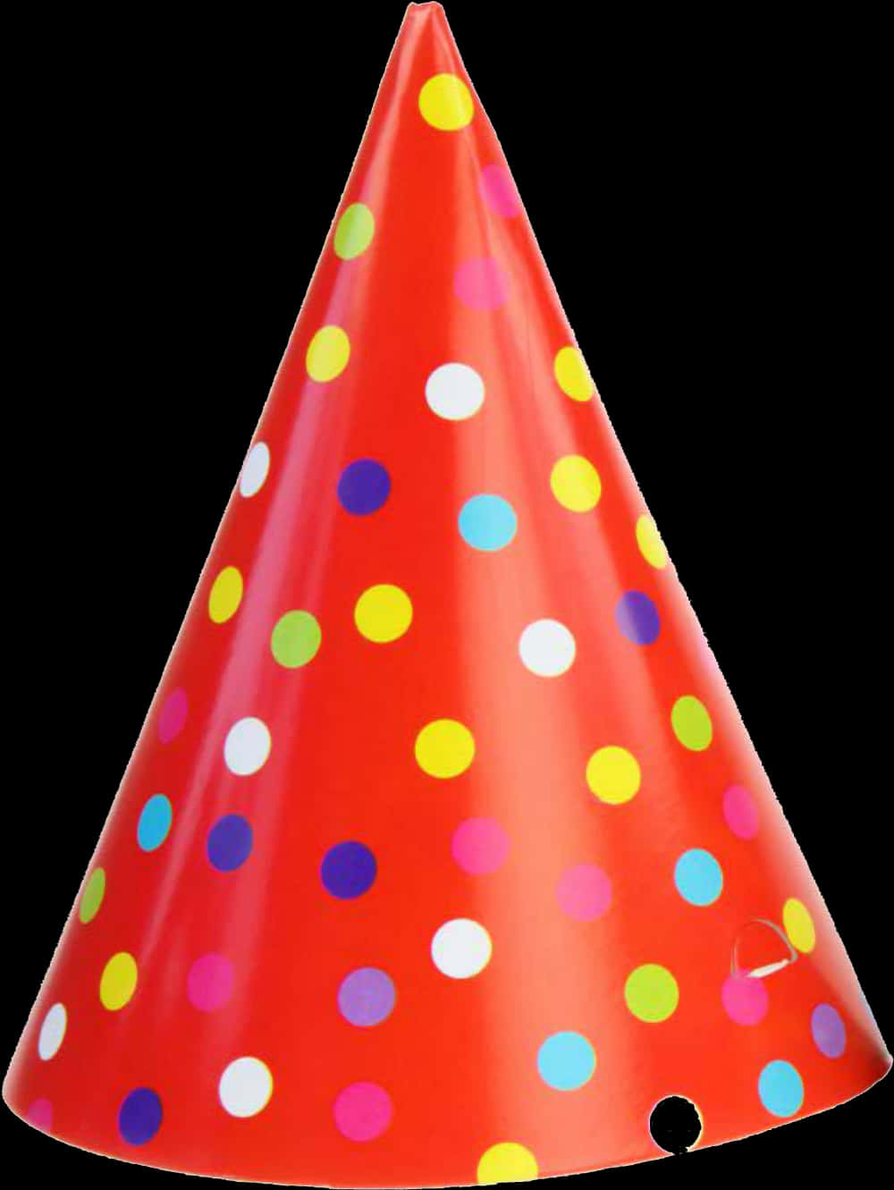 Red Party Hatwith Polka Dots PNG image