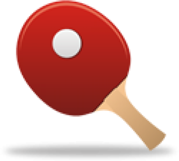 Red Ping Pong Paddle PNG image