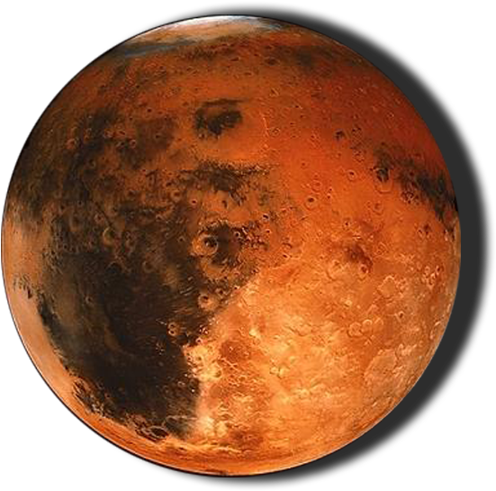 Red Planet Mars Closeup PNG image