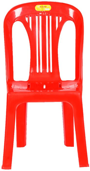 Red Plastic Chair Cheap Furniture PNG image