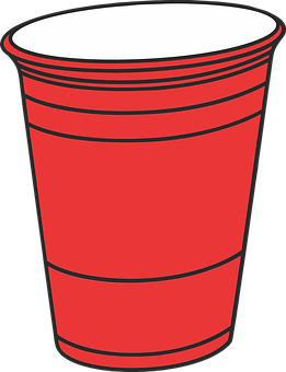 Red Plastic Cup Vector PNG image