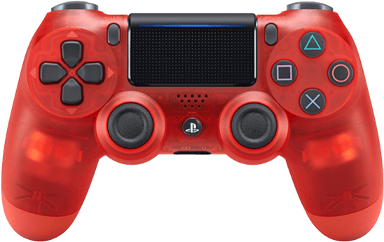 Red Play Station Controller Dual Shock4 PNG image