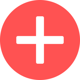 Red Plus Sign Icon PNG image