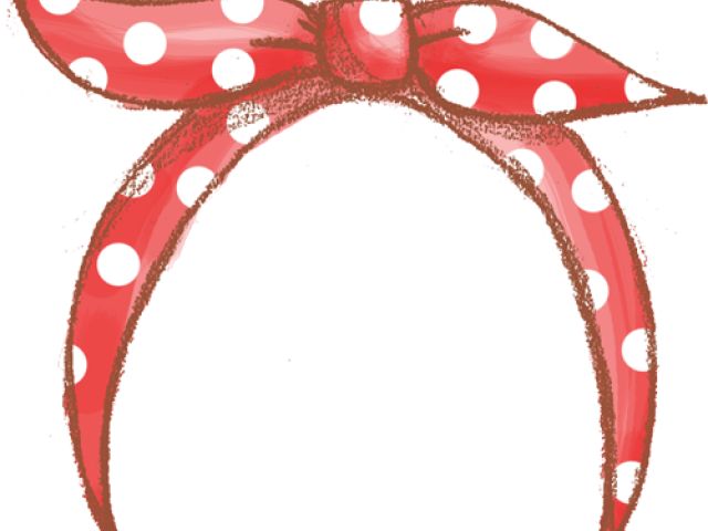 Red Polka Dot Headband Illustration PNG image