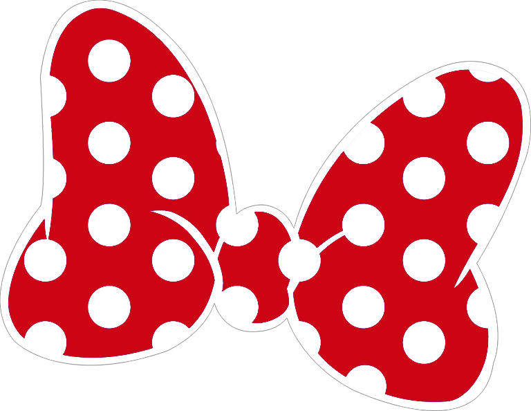 Red Polka Dotted Bow Illustration PNG image