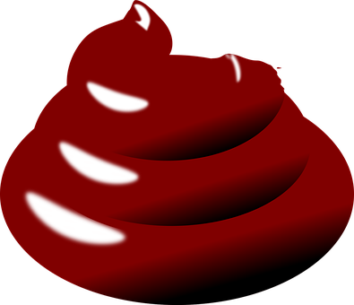 Red Poop Emoji Illustration PNG image