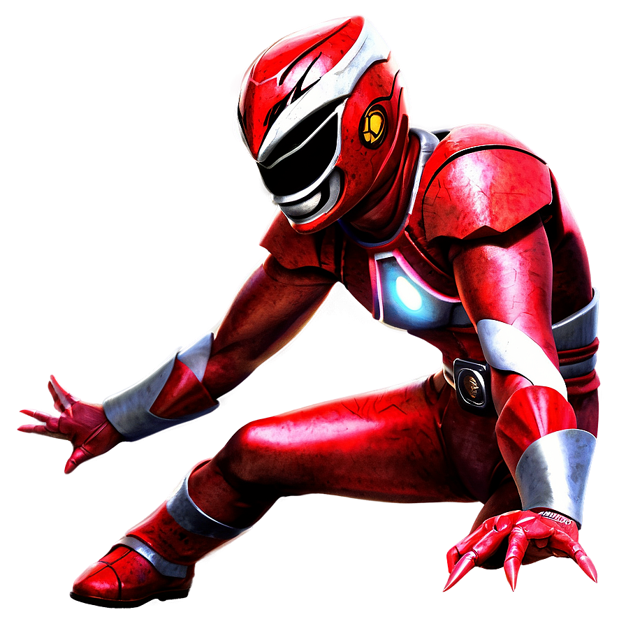 Red Power Ranger D PNG image