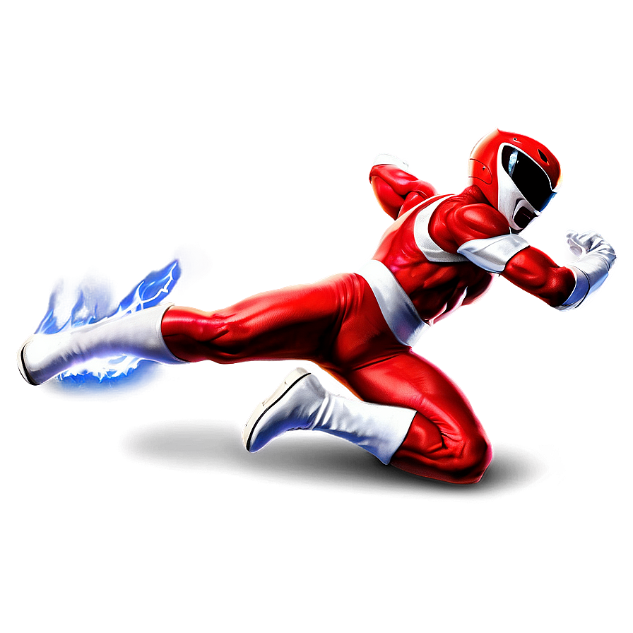 Red Power Ranger Lightning Effect Png 40 PNG image