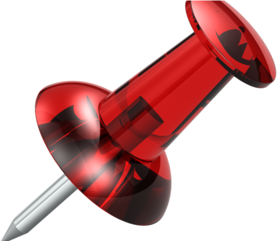 Red Push Pin3 D Render PNG image