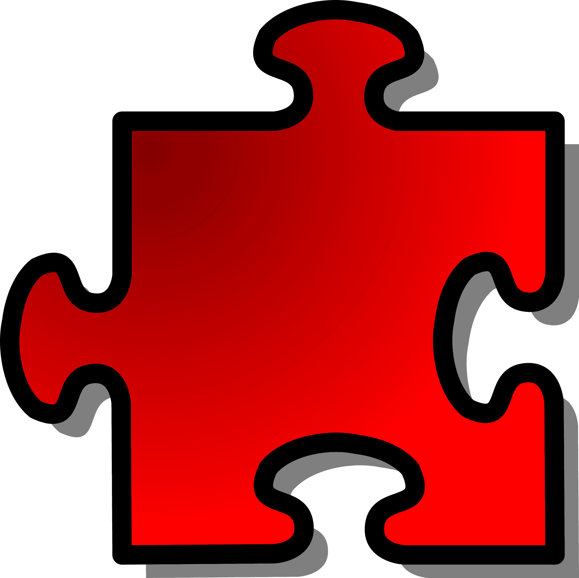 Red Puzzle Piece Graphic PNG image