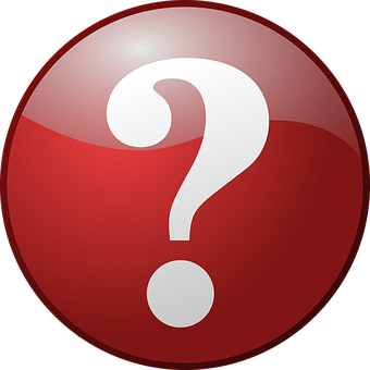 Red Question Mark Button PNG image