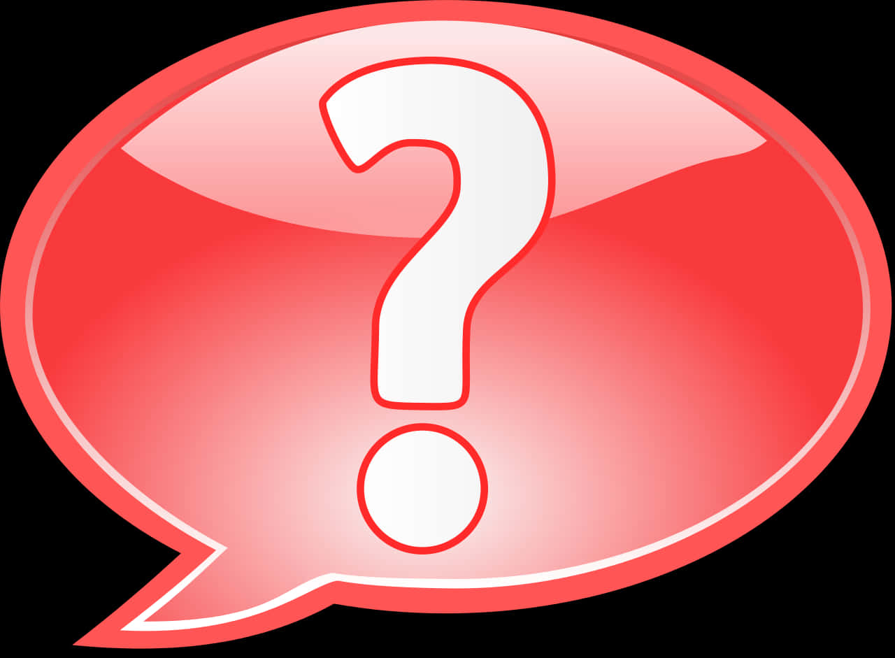 Red Question Mark Speech Bubble PNG image