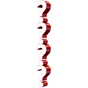 Red Question Marks Black Background PNG image