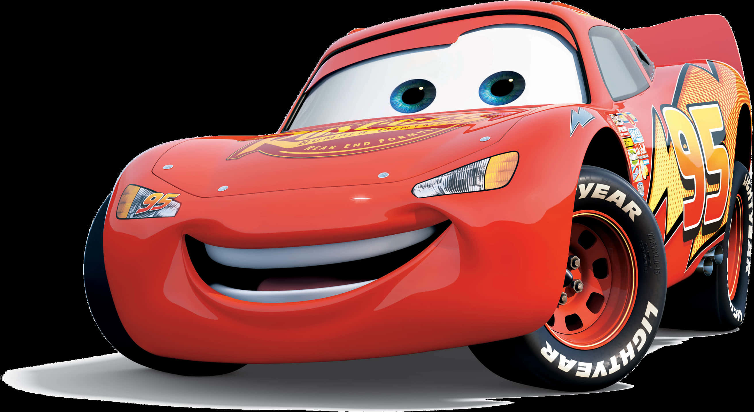 Red Racecar Animated Character PNG image