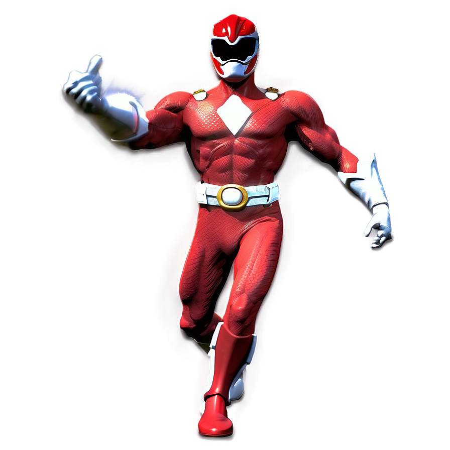 Red Ranger In Battle Mode Png Gou PNG image