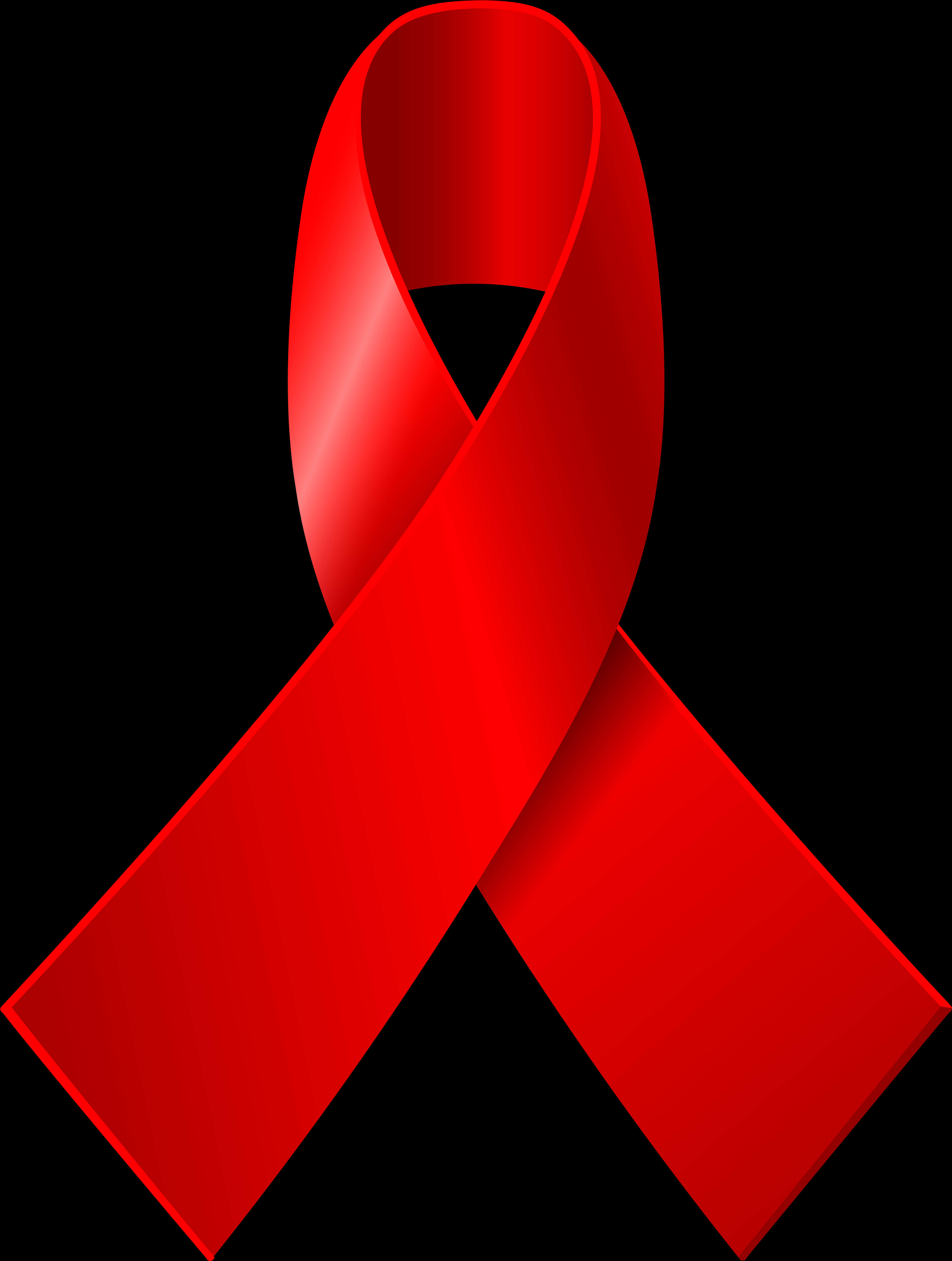 Red Ribbon Awareness Symbol PNG image