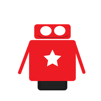 Red Robot Cartoon Character PNG image