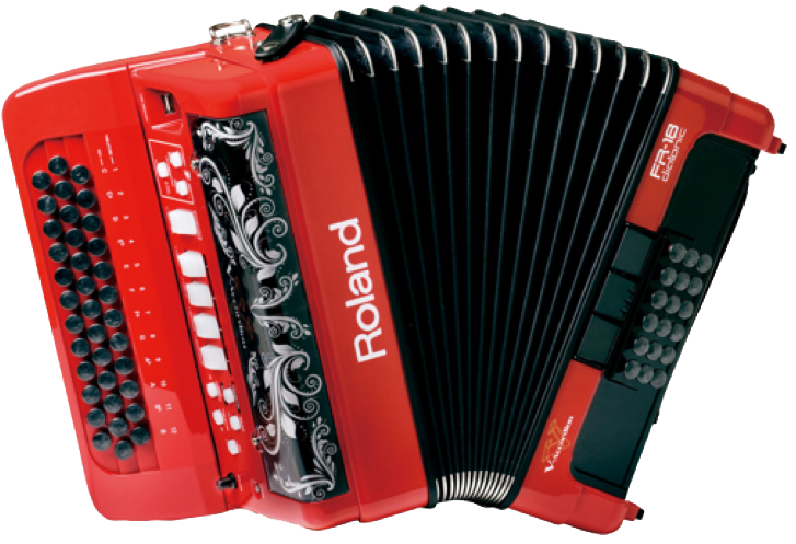 Red Roland Accordion PNG image