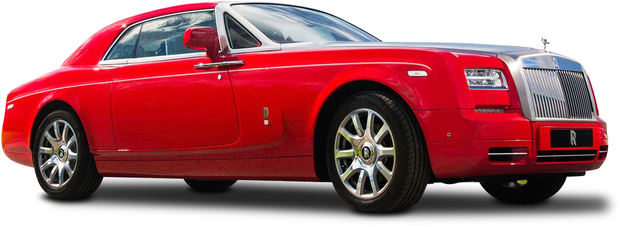 Red Rolls Royce Phantom Coupe PNG image