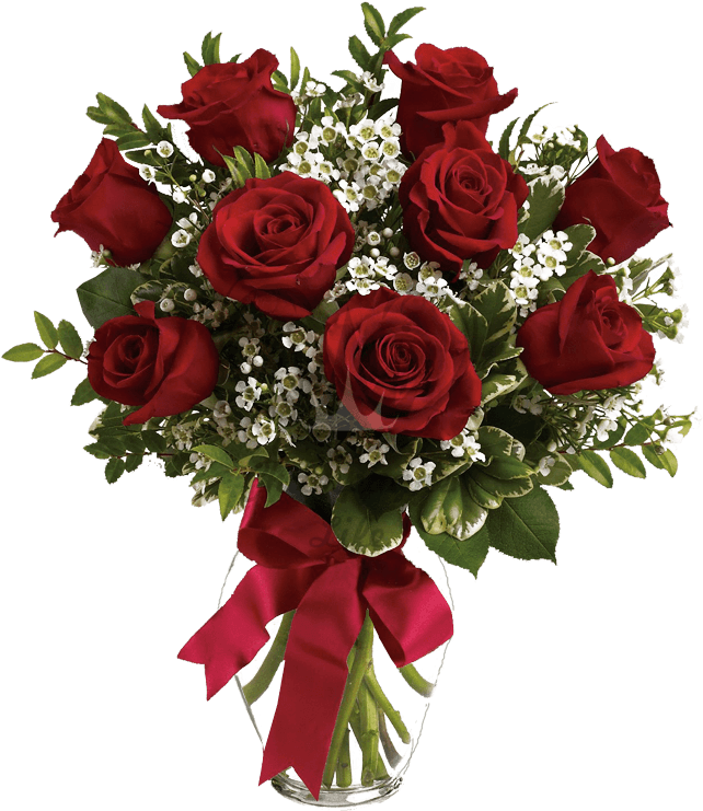 Red Rose Birthday Bouquet PNG image