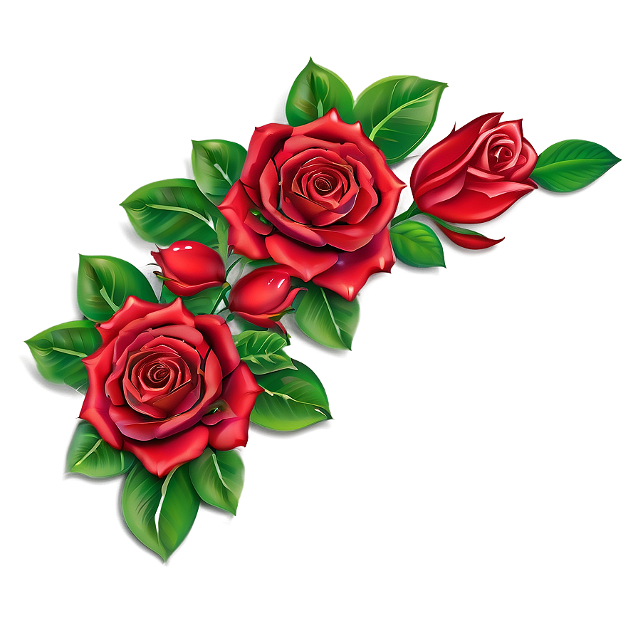 Red Rose Border Png 05242024 PNG image